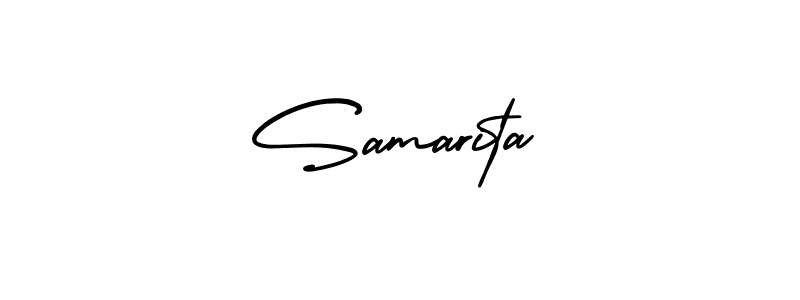 Samarita stylish signature style. Best Handwritten Sign (AmerikaSignatureDemo-Regular) for my name. Handwritten Signature Collection Ideas for my name Samarita. Samarita signature style 3 images and pictures png