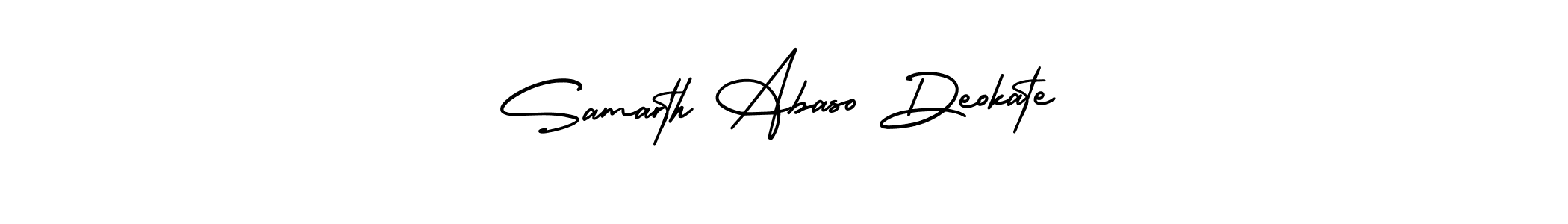 How to make Samarth Abaso Deokate name signature. Use AmerikaSignatureDemo-Regular style for creating short signs online. This is the latest handwritten sign. Samarth Abaso Deokate signature style 3 images and pictures png