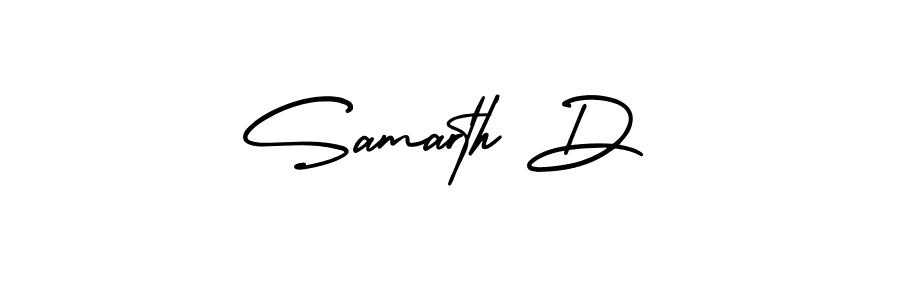 Design your own signature with our free online signature maker. With this signature software, you can create a handwritten (AmerikaSignatureDemo-Regular) signature for name Samarth D. Samarth D signature style 3 images and pictures png