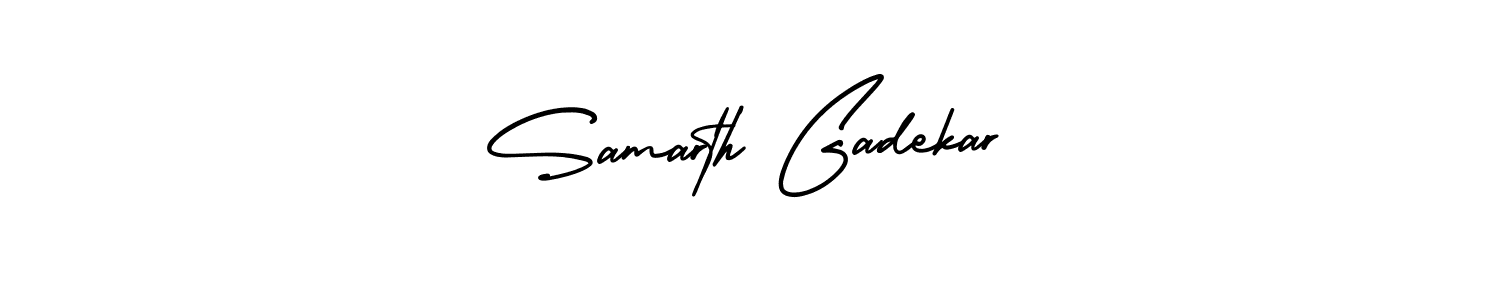 Create a beautiful signature design for name Samarth Gadekar. With this signature (AmerikaSignatureDemo-Regular) fonts, you can make a handwritten signature for free. Samarth Gadekar signature style 3 images and pictures png