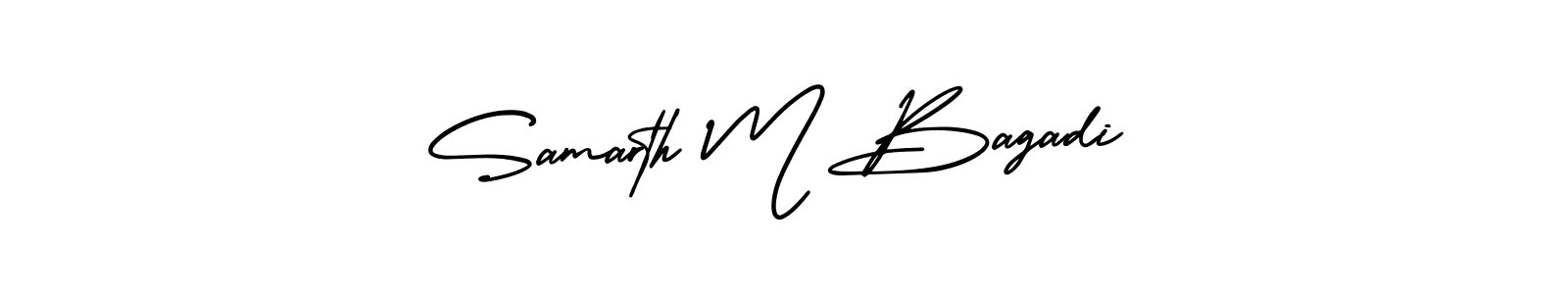 It looks lik you need a new signature style for name Samarth M Bagadi. Design unique handwritten (AmerikaSignatureDemo-Regular) signature with our free signature maker in just a few clicks. Samarth M Bagadi signature style 3 images and pictures png