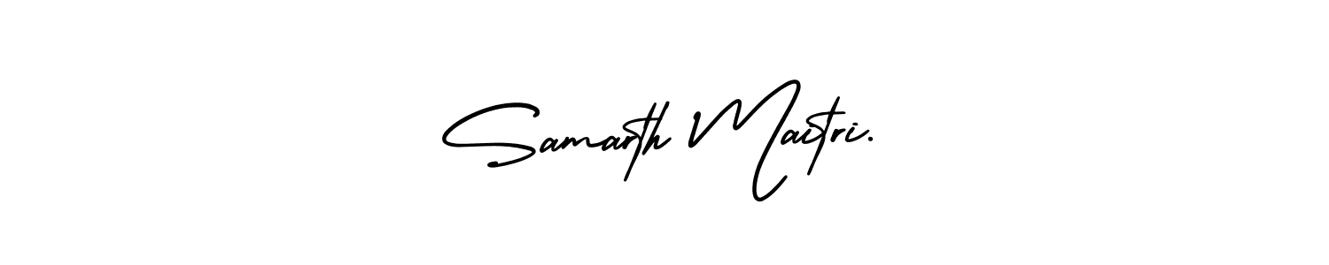 How to make Samarth Maitri. name signature. Use AmerikaSignatureDemo-Regular style for creating short signs online. This is the latest handwritten sign. Samarth Maitri. signature style 3 images and pictures png