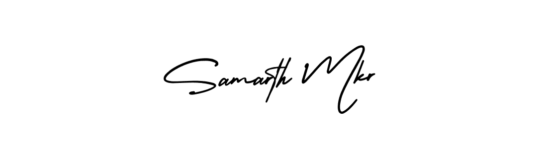 Samarth Mkr stylish signature style. Best Handwritten Sign (AmerikaSignatureDemo-Regular) for my name. Handwritten Signature Collection Ideas for my name Samarth Mkr. Samarth Mkr signature style 3 images and pictures png