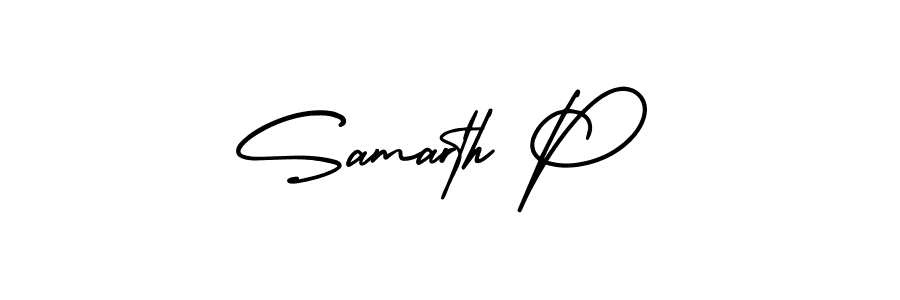 Similarly AmerikaSignatureDemo-Regular is the best handwritten signature design. Signature creator online .You can use it as an online autograph creator for name Samarth P. Samarth P signature style 3 images and pictures png