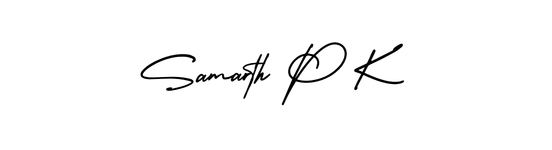 How to Draw Samarth P K signature style? AmerikaSignatureDemo-Regular is a latest design signature styles for name Samarth P K. Samarth P K signature style 3 images and pictures png