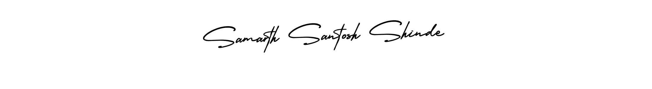 How to make Samarth Santosh Shinde name signature. Use AmerikaSignatureDemo-Regular style for creating short signs online. This is the latest handwritten sign. Samarth Santosh Shinde signature style 3 images and pictures png