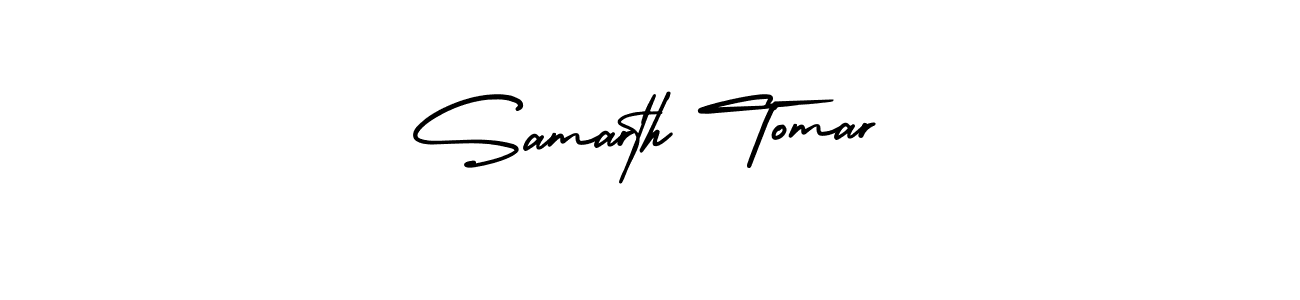 How to make Samarth Tomar name signature. Use AmerikaSignatureDemo-Regular style for creating short signs online. This is the latest handwritten sign. Samarth Tomar signature style 3 images and pictures png