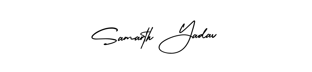 How to make Samarth Yadav name signature. Use AmerikaSignatureDemo-Regular style for creating short signs online. This is the latest handwritten sign. Samarth Yadav signature style 3 images and pictures png