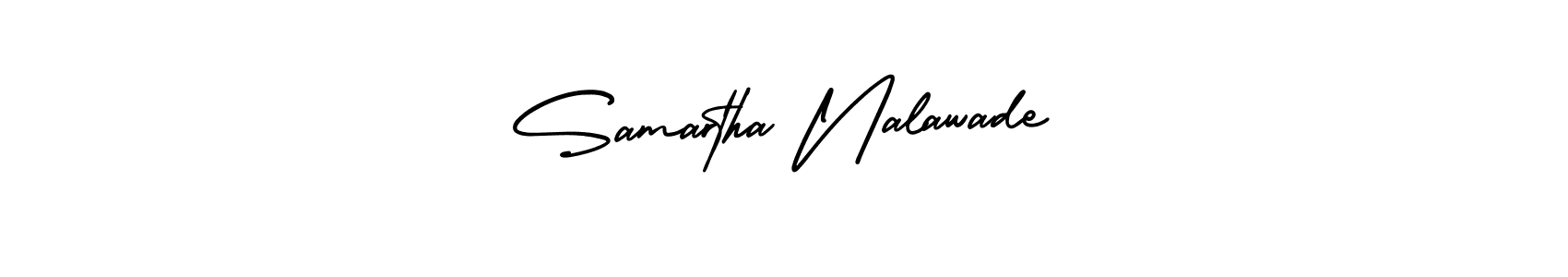 This is the best signature style for the Samartha Nalawade name. Also you like these signature font (AmerikaSignatureDemo-Regular). Mix name signature. Samartha Nalawade signature style 3 images and pictures png