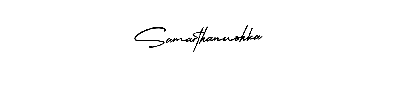 Also You can easily find your signature by using the search form. We will create Samarthanushka name handwritten signature images for you free of cost using AmerikaSignatureDemo-Regular sign style. Samarthanushka signature style 3 images and pictures png