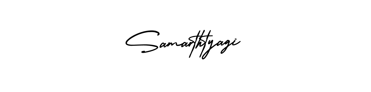 How to make Samarthtyagi name signature. Use AmerikaSignatureDemo-Regular style for creating short signs online. This is the latest handwritten sign. Samarthtyagi signature style 3 images and pictures png