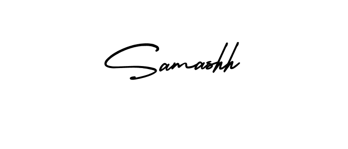 Use a signature maker to create a handwritten signature online. With this signature software, you can design (AmerikaSignatureDemo-Regular) your own signature for name Samashh. Samashh signature style 3 images and pictures png