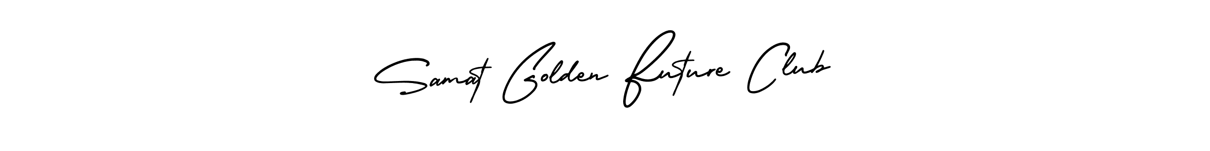 Make a short Samat Golden Future Club signature style. Manage your documents anywhere anytime using AmerikaSignatureDemo-Regular. Create and add eSignatures, submit forms, share and send files easily. Samat Golden Future Club signature style 3 images and pictures png
