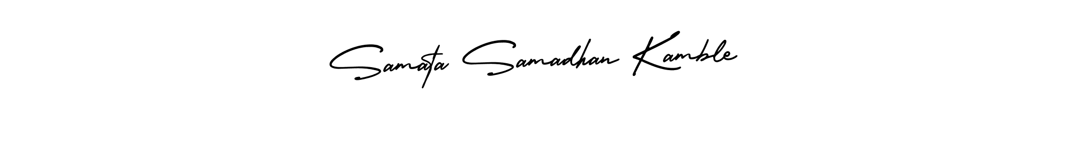 How to make Samata Samadhan Kamble name signature. Use AmerikaSignatureDemo-Regular style for creating short signs online. This is the latest handwritten sign. Samata Samadhan Kamble signature style 3 images and pictures png