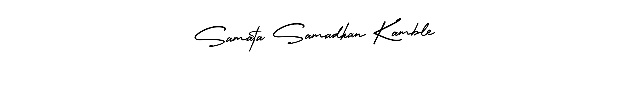 How to make Samata Samadhan Kamble name signature. Use AmerikaSignatureDemo-Regular style for creating short signs online. This is the latest handwritten sign. Samata Samadhan Kamble signature style 3 images and pictures png