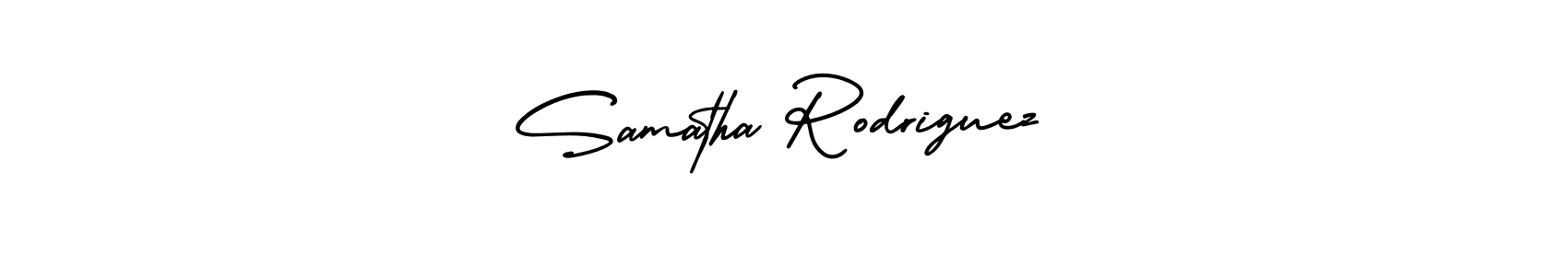 Samatha Rodriguez stylish signature style. Best Handwritten Sign (AmerikaSignatureDemo-Regular) for my name. Handwritten Signature Collection Ideas for my name Samatha Rodriguez. Samatha Rodriguez signature style 3 images and pictures png