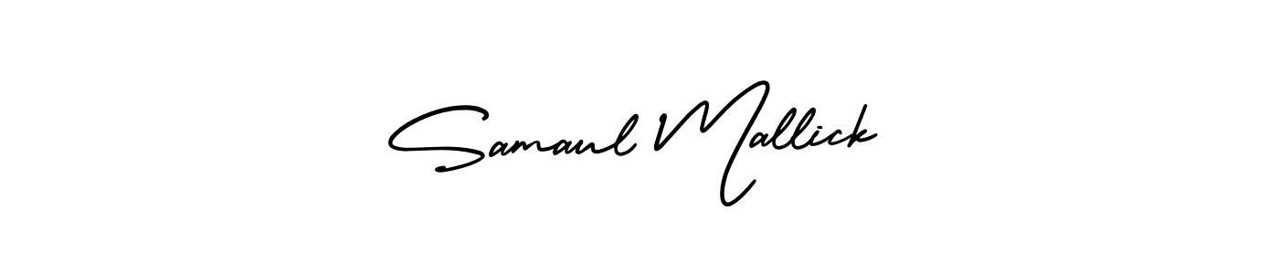 How to Draw Samaul Mallick signature style? AmerikaSignatureDemo-Regular is a latest design signature styles for name Samaul Mallick. Samaul Mallick signature style 3 images and pictures png