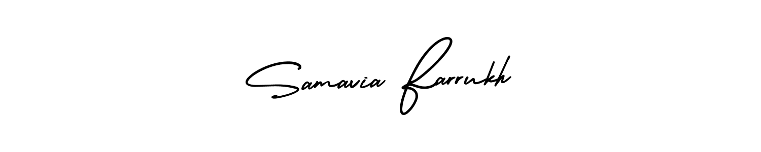 Best and Professional Signature Style for Samavia Farrukh. AmerikaSignatureDemo-Regular Best Signature Style Collection. Samavia Farrukh signature style 3 images and pictures png