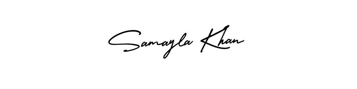 Similarly AmerikaSignatureDemo-Regular is the best handwritten signature design. Signature creator online .You can use it as an online autograph creator for name Samayla Khan. Samayla Khan signature style 3 images and pictures png