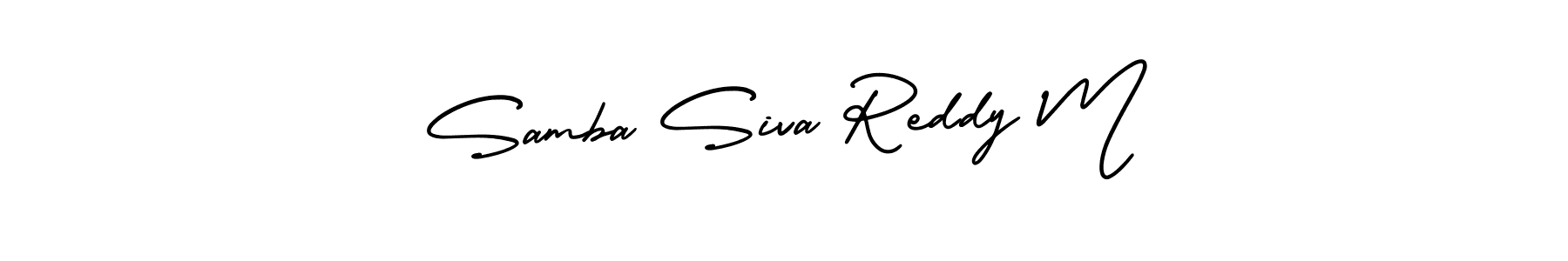 Similarly AmerikaSignatureDemo-Regular is the best handwritten signature design. Signature creator online .You can use it as an online autograph creator for name Samba Siva Reddy M. Samba Siva Reddy M signature style 3 images and pictures png