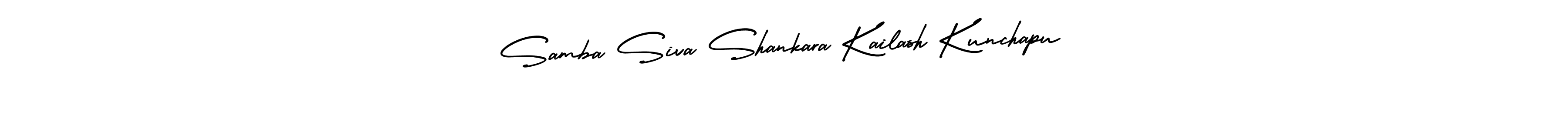 if you are searching for the best signature style for your name Samba Siva Shankara Kailash Kunchapu. so please give up your signature search. here we have designed multiple signature styles  using AmerikaSignatureDemo-Regular. Samba Siva Shankara Kailash Kunchapu signature style 3 images and pictures png