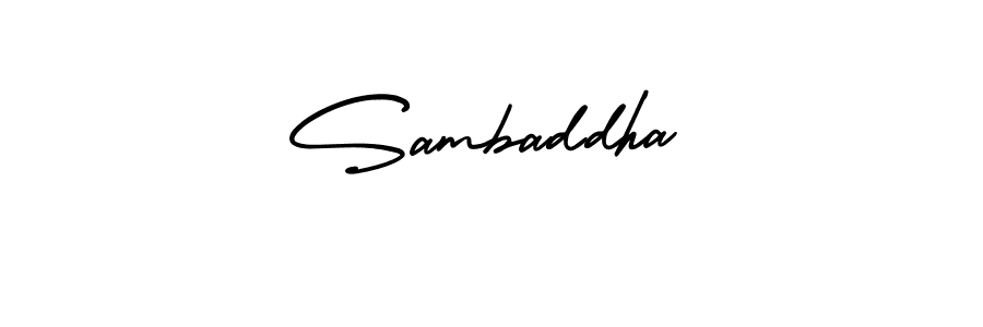 How to Draw Sambaddha signature style? AmerikaSignatureDemo-Regular is a latest design signature styles for name Sambaddha. Sambaddha signature style 3 images and pictures png