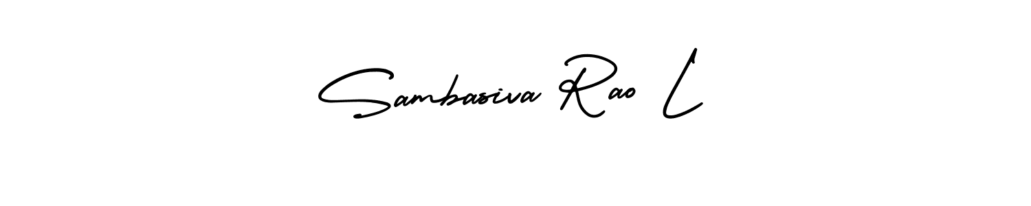 Also You can easily find your signature by using the search form. We will create Sambasiva Rao L name handwritten signature images for you free of cost using AmerikaSignatureDemo-Regular sign style. Sambasiva Rao L signature style 3 images and pictures png