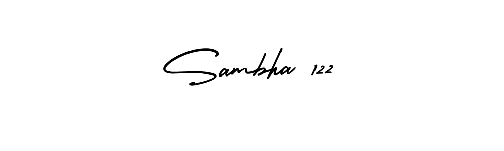 if you are searching for the best signature style for your name Sambha 122. so please give up your signature search. here we have designed multiple signature styles  using AmerikaSignatureDemo-Regular. Sambha 122 signature style 3 images and pictures png