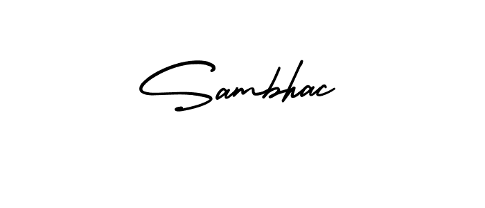 Sambhac stylish signature style. Best Handwritten Sign (AmerikaSignatureDemo-Regular) for my name. Handwritten Signature Collection Ideas for my name Sambhac. Sambhac signature style 3 images and pictures png