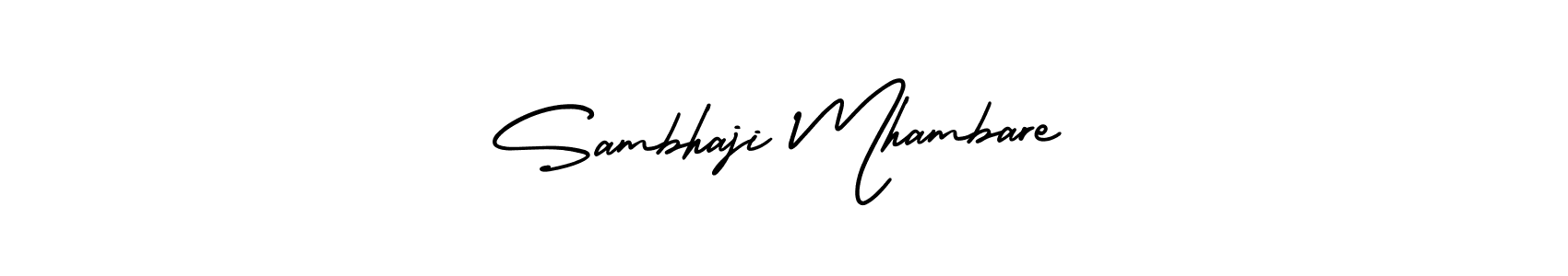 Also You can easily find your signature by using the search form. We will create Sambhaji Mhambare name handwritten signature images for you free of cost using AmerikaSignatureDemo-Regular sign style. Sambhaji Mhambare signature style 3 images and pictures png