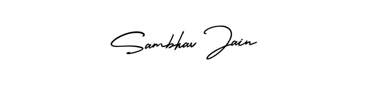 How to make Sambhav Jain signature? AmerikaSignatureDemo-Regular is a professional autograph style. Create handwritten signature for Sambhav Jain name. Sambhav Jain signature style 3 images and pictures png