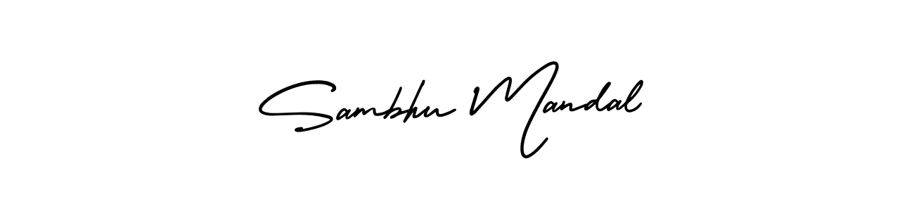 This is the best signature style for the Sambhu Mandal name. Also you like these signature font (AmerikaSignatureDemo-Regular). Mix name signature. Sambhu Mandal signature style 3 images and pictures png