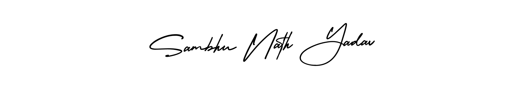 Similarly AmerikaSignatureDemo-Regular is the best handwritten signature design. Signature creator online .You can use it as an online autograph creator for name Sambhu Nath Yadav. Sambhu Nath Yadav signature style 3 images and pictures png