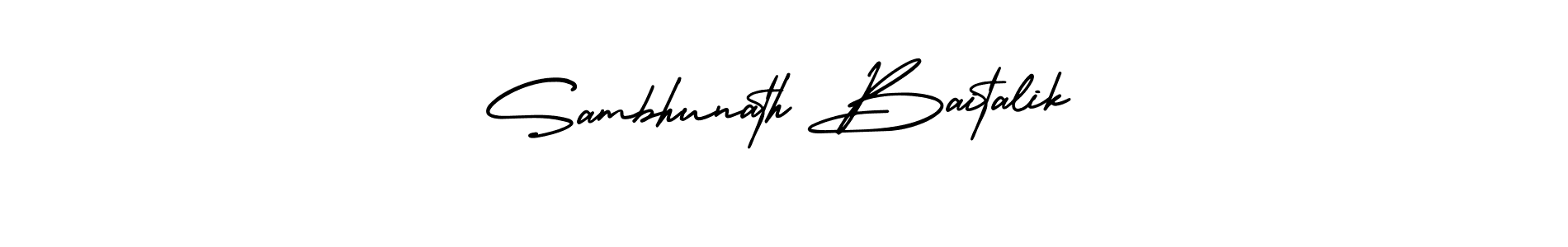 See photos of Sambhunath Baitalik official signature by Spectra . Check more albums & portfolios. Read reviews & check more about AmerikaSignatureDemo-Regular font. Sambhunath Baitalik signature style 3 images and pictures png