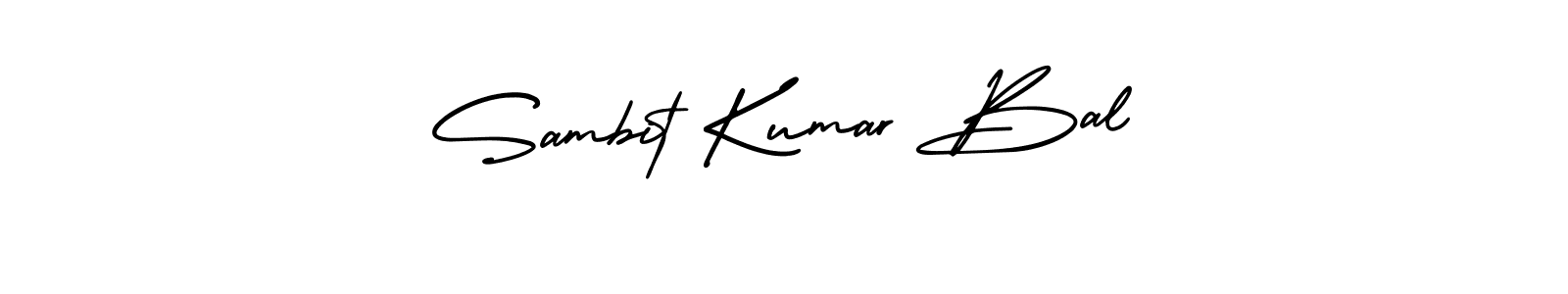 The best way (AmerikaSignatureDemo-Regular) to make a short signature is to pick only two or three words in your name. The name Sambit Kumar Bal include a total of six letters. For converting this name. Sambit Kumar Bal signature style 3 images and pictures png