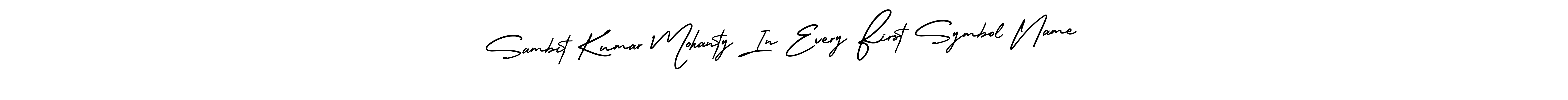 The best way (AmerikaSignatureDemo-Regular) to make a short signature is to pick only two or three words in your name. The name Sambit Kumar Mohanty In Every First Symbol Name include a total of six letters. For converting this name. Sambit Kumar Mohanty In Every First Symbol Name signature style 3 images and pictures png