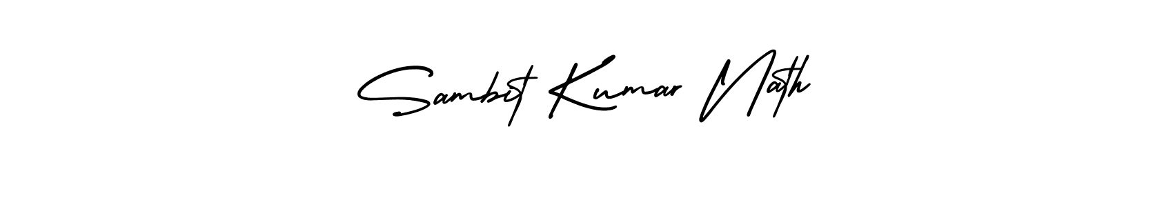 How to make Sambit Kumar Nath name signature. Use AmerikaSignatureDemo-Regular style for creating short signs online. This is the latest handwritten sign. Sambit Kumar Nath signature style 3 images and pictures png