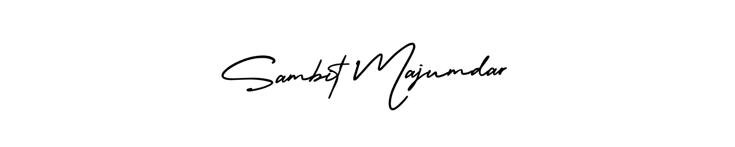 This is the best signature style for the Sambit Majumdar name. Also you like these signature font (AmerikaSignatureDemo-Regular). Mix name signature. Sambit Majumdar signature style 3 images and pictures png