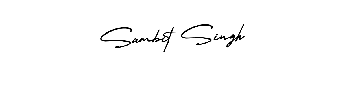 Create a beautiful signature design for name Sambit Singh. With this signature (AmerikaSignatureDemo-Regular) fonts, you can make a handwritten signature for free. Sambit Singh signature style 3 images and pictures png