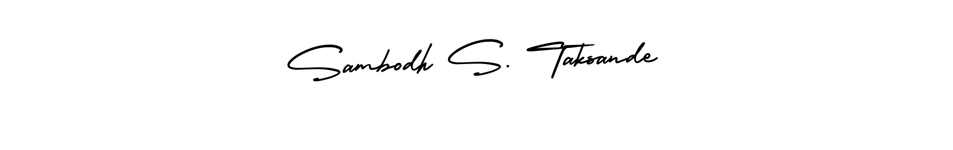 It looks lik you need a new signature style for name Sambodh S. Taksande. Design unique handwritten (AmerikaSignatureDemo-Regular) signature with our free signature maker in just a few clicks. Sambodh S. Taksande signature style 3 images and pictures png