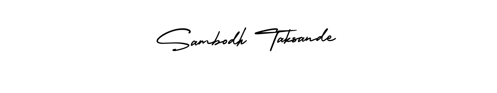 It looks lik you need a new signature style for name Sambodh Taksande. Design unique handwritten (AmerikaSignatureDemo-Regular) signature with our free signature maker in just a few clicks. Sambodh Taksande signature style 3 images and pictures png