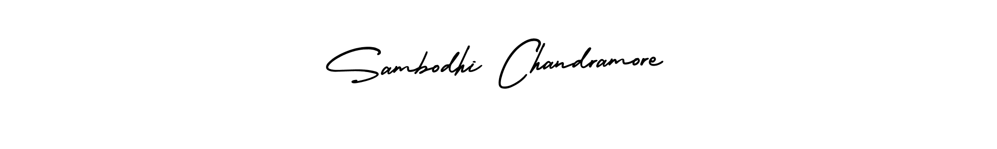 It looks lik you need a new signature style for name Sambodhi Chandramore. Design unique handwritten (AmerikaSignatureDemo-Regular) signature with our free signature maker in just a few clicks. Sambodhi Chandramore signature style 3 images and pictures png