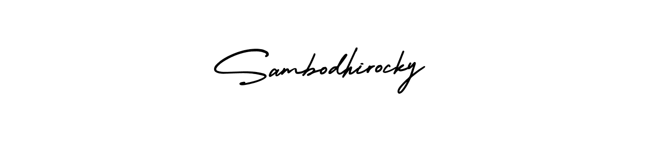 How to make Sambodhirocky signature? AmerikaSignatureDemo-Regular is a professional autograph style. Create handwritten signature for Sambodhirocky name. Sambodhirocky signature style 3 images and pictures png