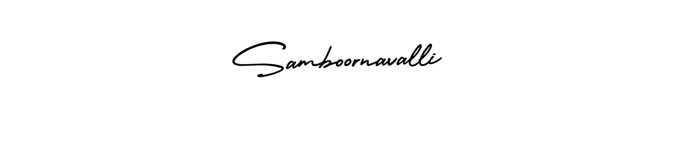 if you are searching for the best signature style for your name Samboornavalli. so please give up your signature search. here we have designed multiple signature styles  using AmerikaSignatureDemo-Regular. Samboornavalli signature style 3 images and pictures png