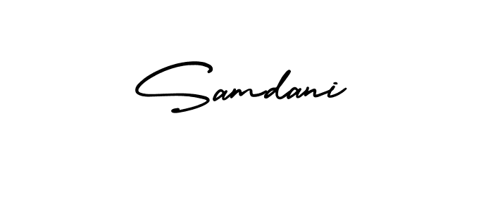 Samdani stylish signature style. Best Handwritten Sign (AmerikaSignatureDemo-Regular) for my name. Handwritten Signature Collection Ideas for my name Samdani. Samdani signature style 3 images and pictures png