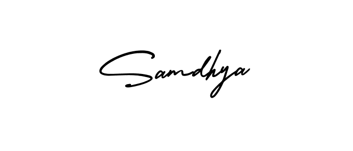 Create a beautiful signature design for name Samdhya. With this signature (AmerikaSignatureDemo-Regular) fonts, you can make a handwritten signature for free. Samdhya signature style 3 images and pictures png