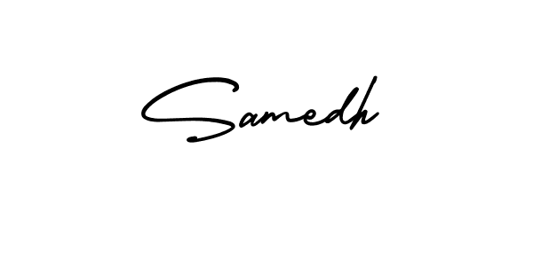 Similarly AmerikaSignatureDemo-Regular is the best handwritten signature design. Signature creator online .You can use it as an online autograph creator for name Samedh. Samedh signature style 3 images and pictures png