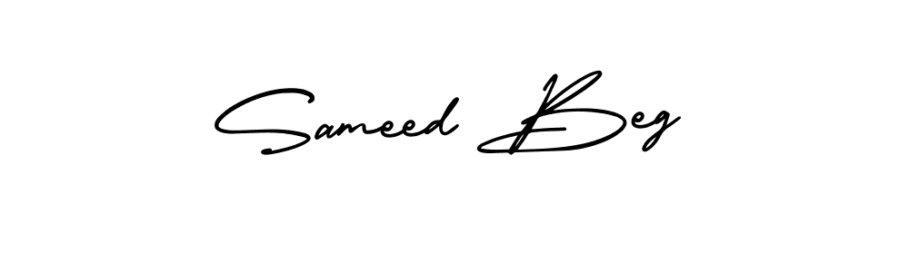 Design your own signature with our free online signature maker. With this signature software, you can create a handwritten (AmerikaSignatureDemo-Regular) signature for name Sameed Beg. Sameed Beg signature style 3 images and pictures png