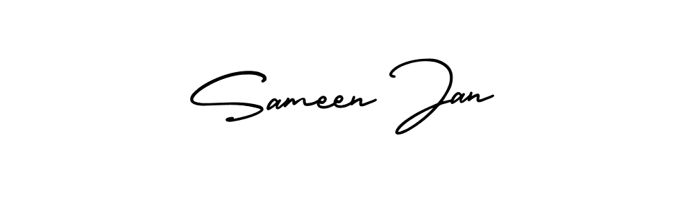 Create a beautiful signature design for name Sameen Jan. With this signature (AmerikaSignatureDemo-Regular) fonts, you can make a handwritten signature for free. Sameen Jan signature style 3 images and pictures png