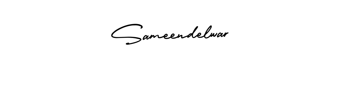 if you are searching for the best signature style for your name Sameendelwar. so please give up your signature search. here we have designed multiple signature styles  using AmerikaSignatureDemo-Regular. Sameendelwar signature style 3 images and pictures png